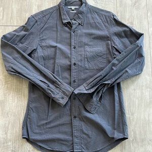Uniqlo. Dark gray slim fit Oxford. Size small